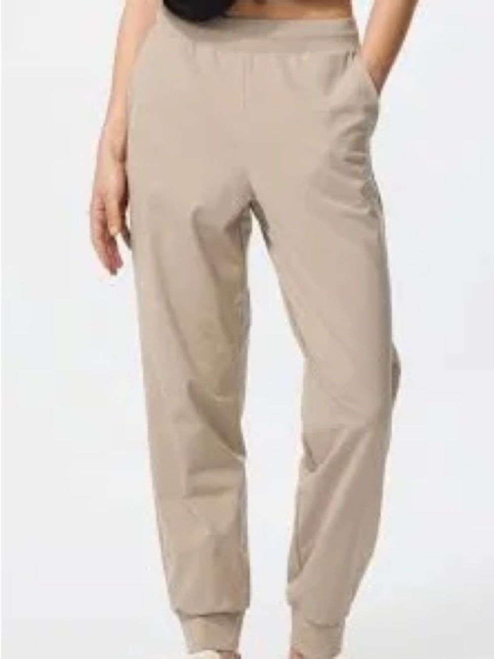 Uniqlo AirIsim Women's Casual Drawstring Jogger stretch Pants - Beige